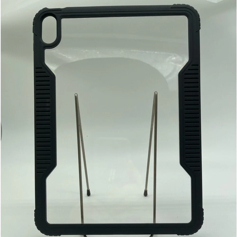 Onn Slim Rugged Tablet Case for iPad 10th Generation Black/Clear